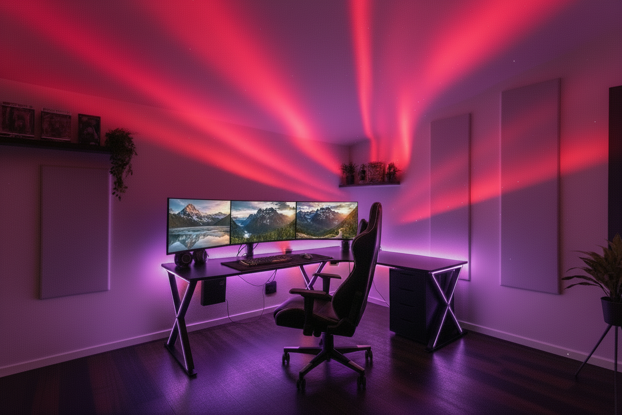 make the green under the desk purple 